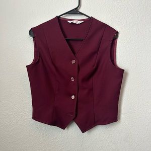 Business Casual Vest Maroon